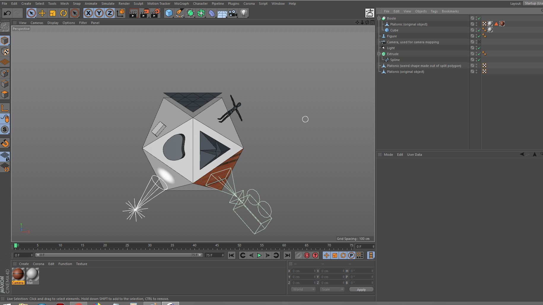 Using The Split Polygon Tool In Cinema D To Obtain The Orientation